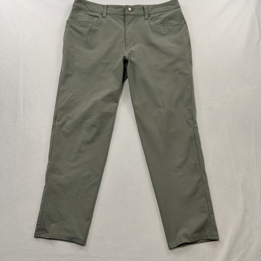 Lululemon ABC Pant Classic-Fit Warpstreme 5-Pocket Olive Green Mens Size 34